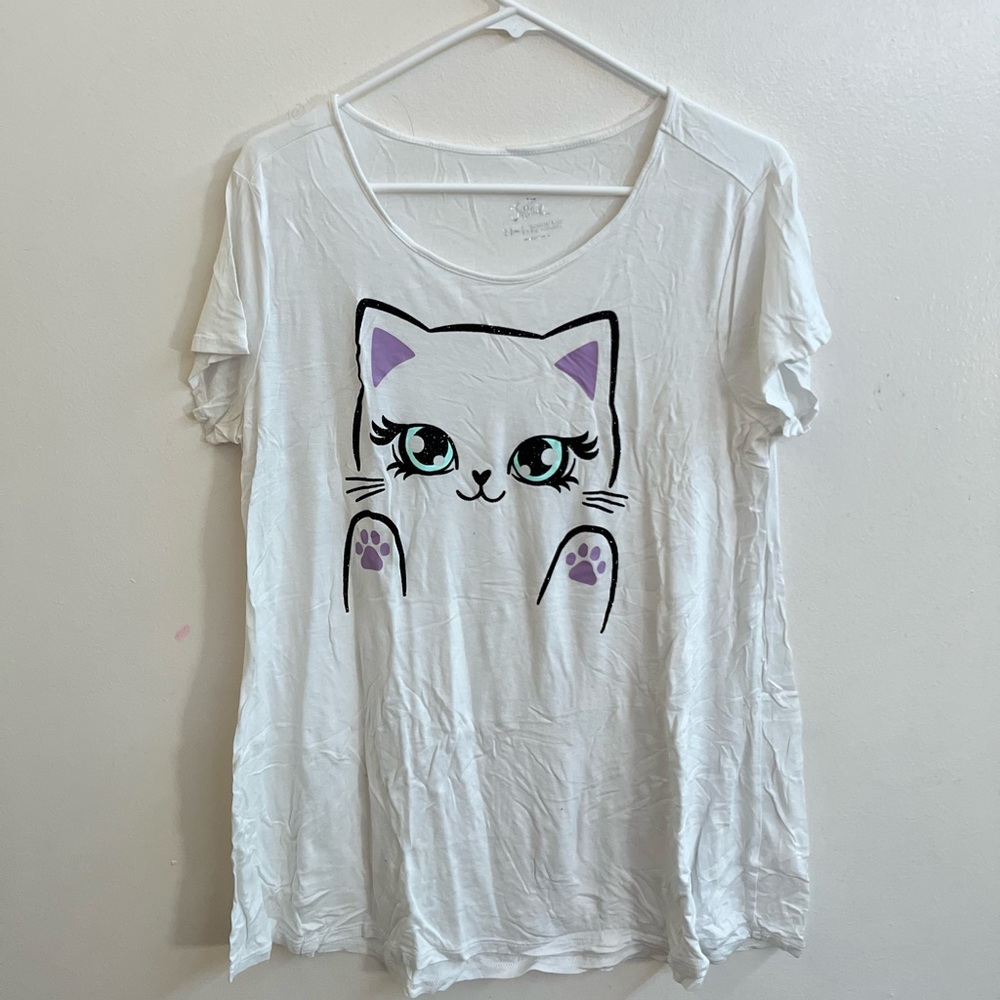 kitty/cat loose pajama shirt